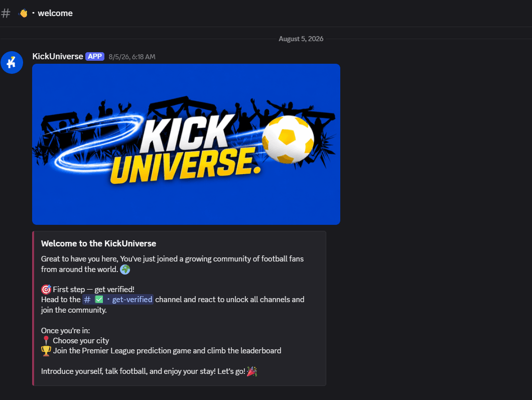 Joining the Kick Universe Discord